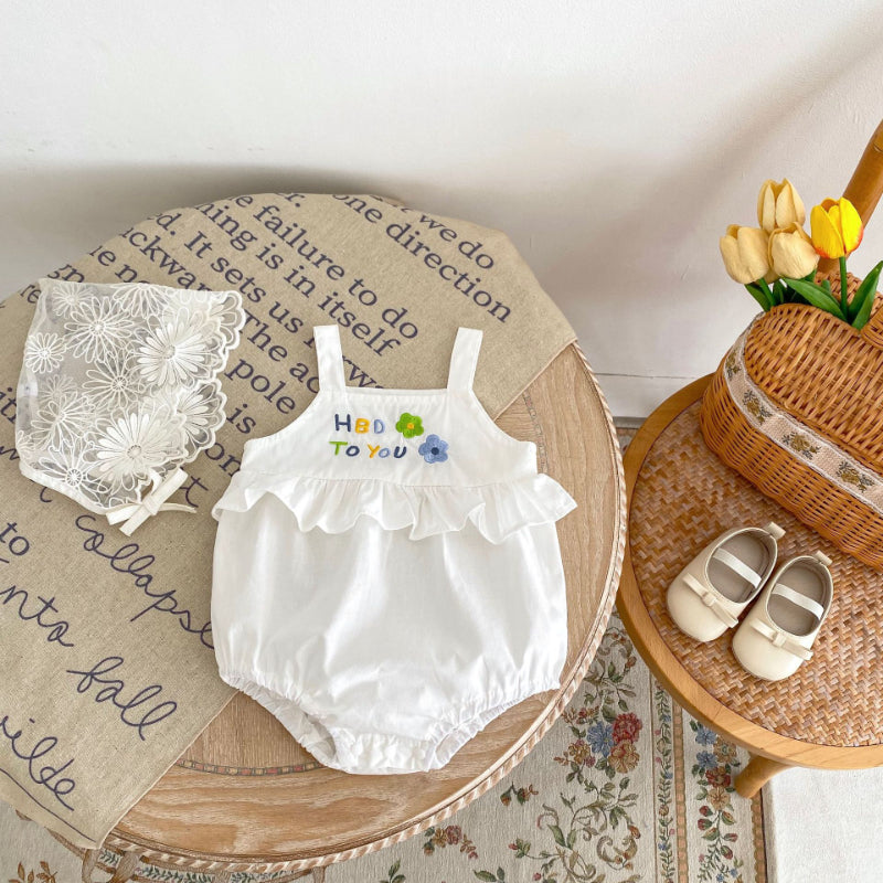 【BABY】夏新作 刺繍キャミロンパースSK090305