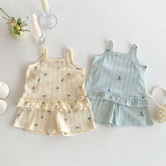 【BABY&KID】夏新作 風船柄キャミセットアップSK070209