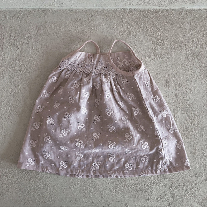 【姉妹服】夏新作 ヴィンテージ風総刺繍キャミロンパース、ワンピースSK082517