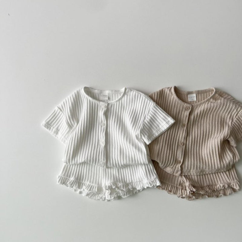 【BABY&KID】夏新作 半袖カーディガンセットアップSK091209