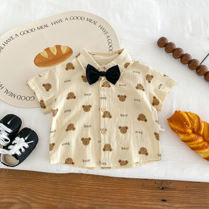 【BABY&KID】夏新作 くまシャツ&ショートパンツSK091011