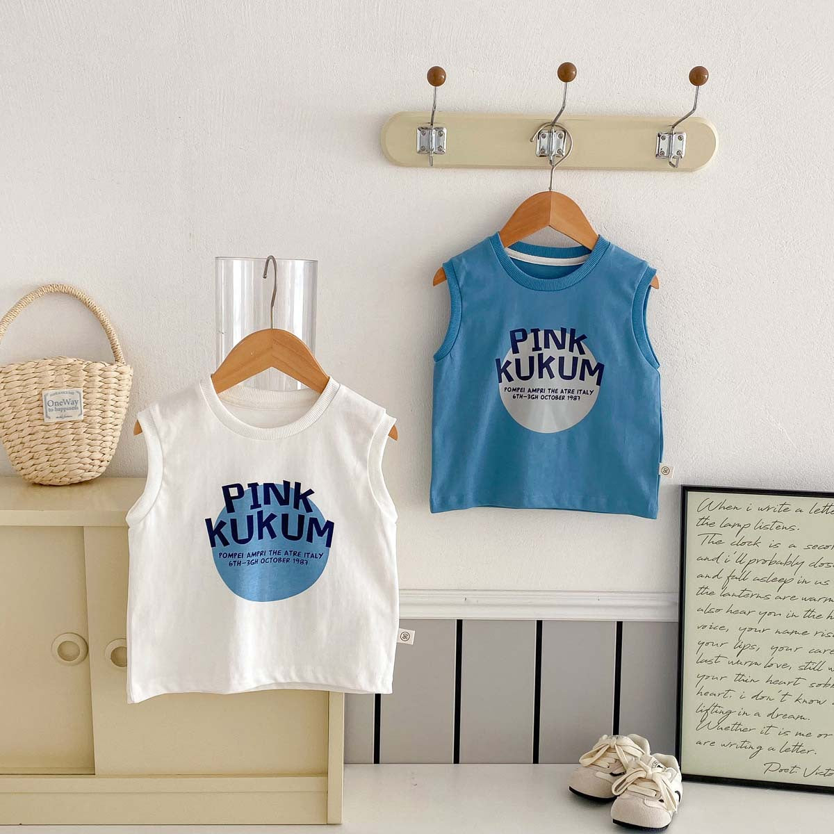 【BABY&KID】夏新作 PinkkukumノースリーブTシャツSK062724