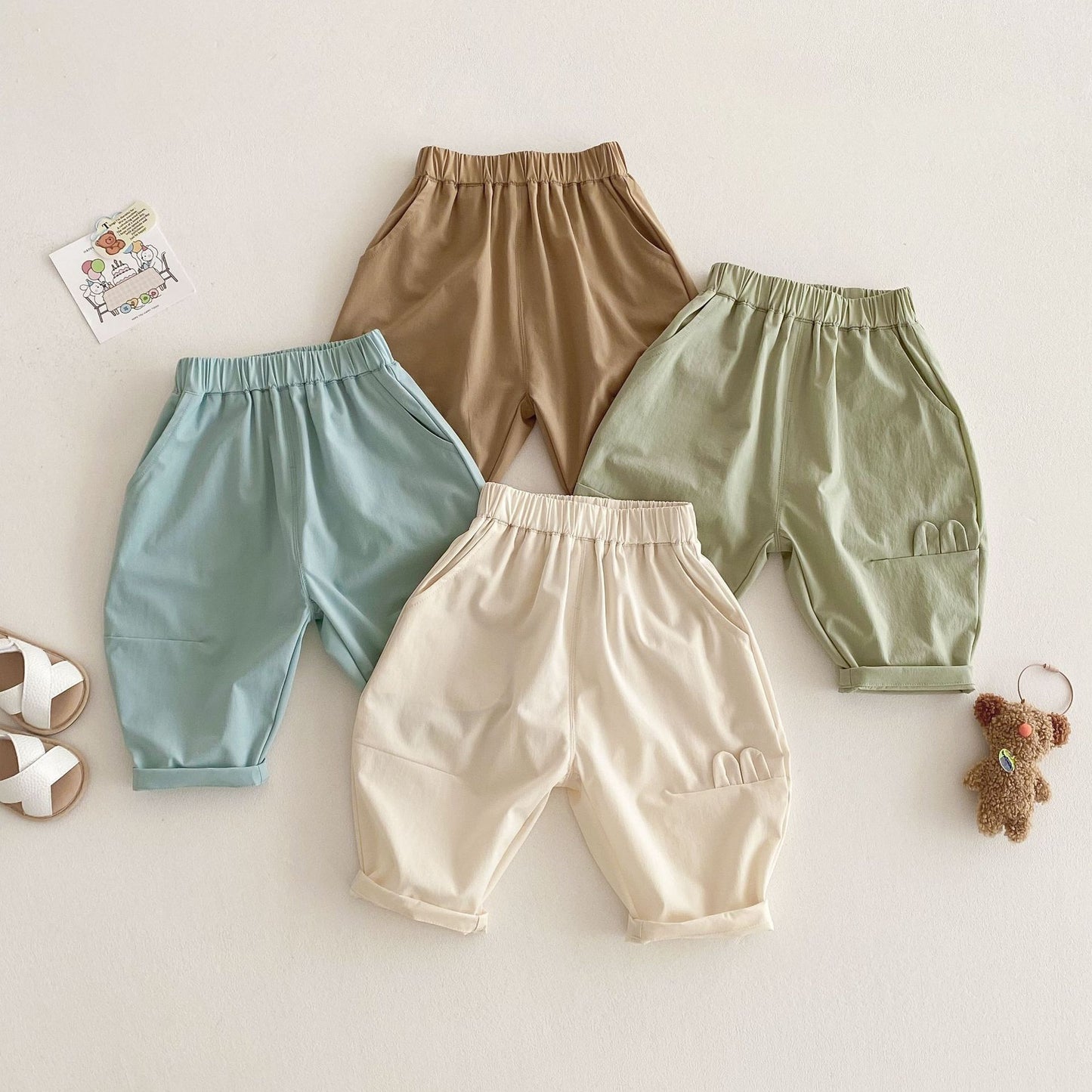 【BABY&KID】夏新作 パステルカラールーズパンツSK062319