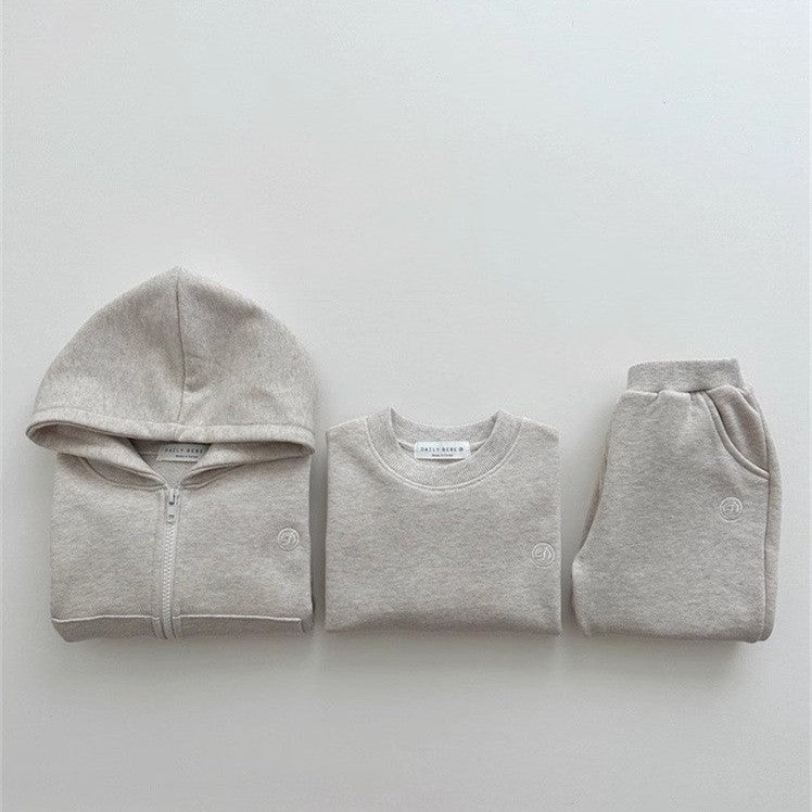 【BABY&KID】無地カジュアルセットアップSK023107