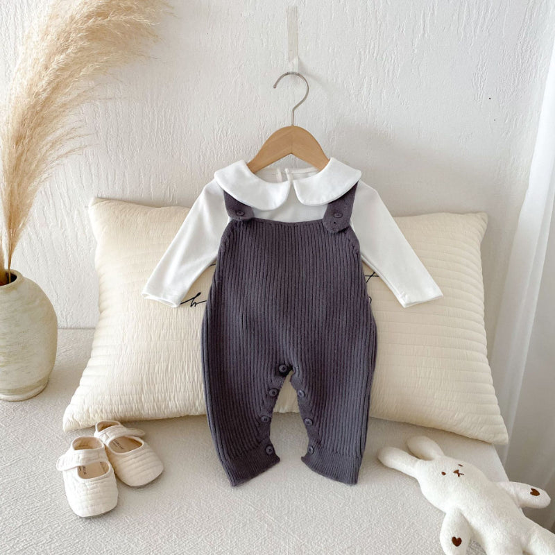 【BABY】シンプルニットサロペットSK092529