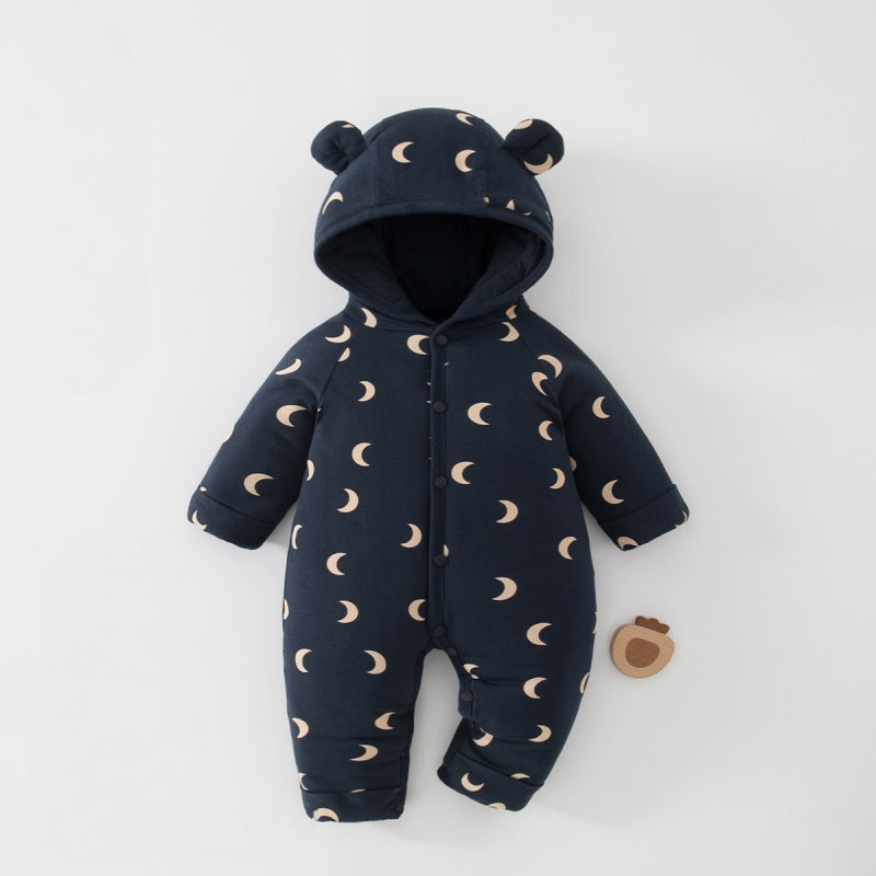 【BABY】冬新作北欧風月柄中綿カバーオールSK102629