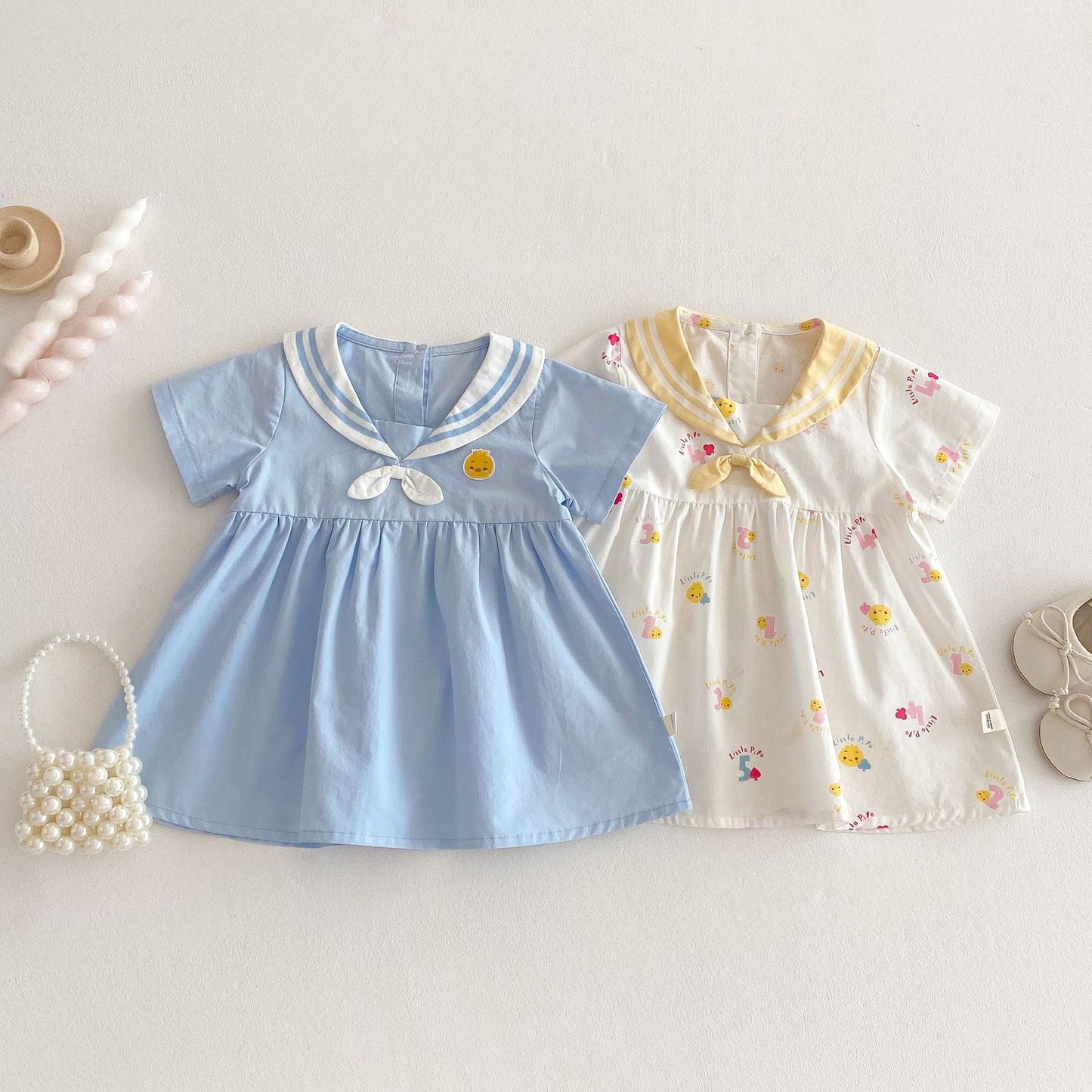 【BABY&KID】夏新作 可愛いセーラーワンピースSK061610