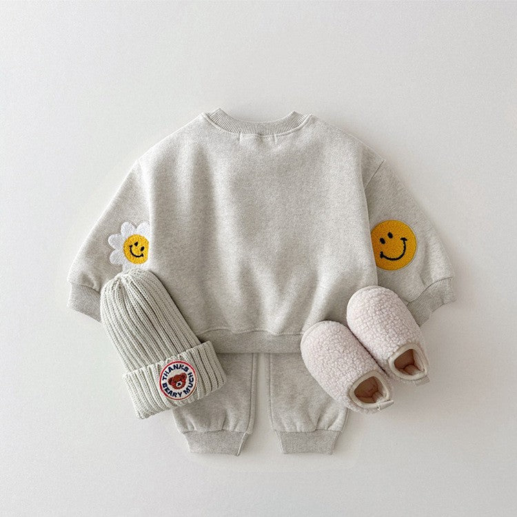 【BABY&KID】可愛い笑顔花柄セットアップSK030301