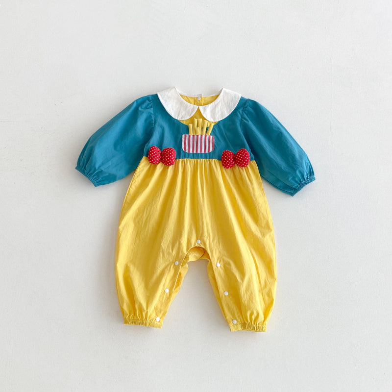 【BABY】かわいいポテト柄カバーオールSK092304