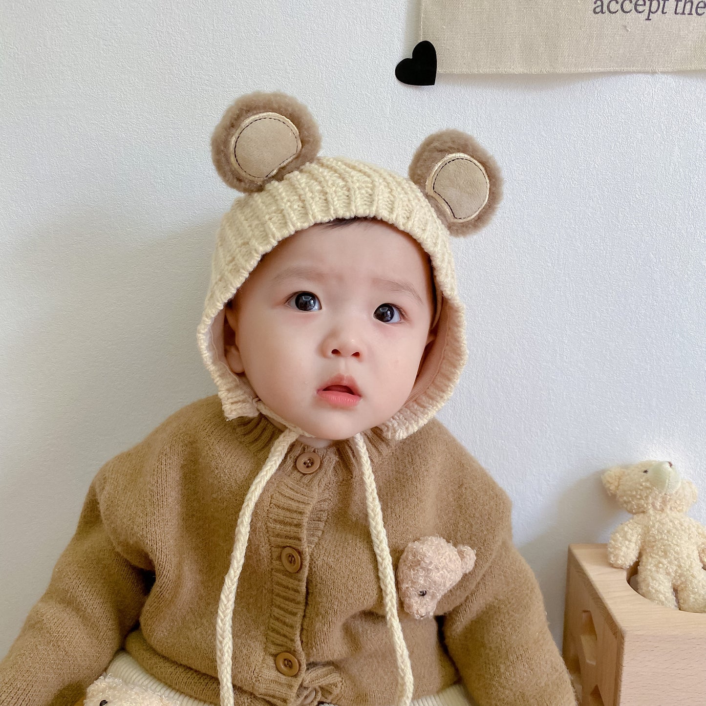 【BABY&KID】冬新作ボタンカーディガン無地ニットセーターSK11430