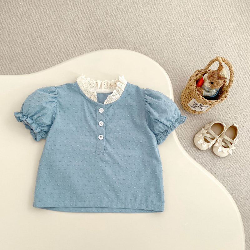 【BABY】夏新作 パフスリーブTシャツ&ショートパンツSK090319
