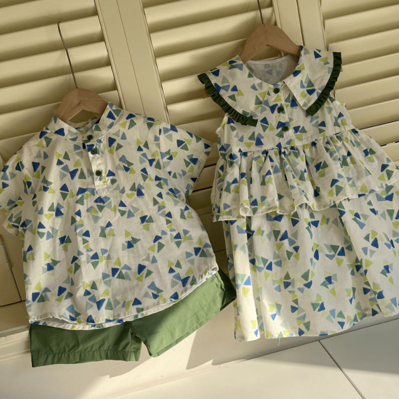 【BABY&KID】夏新作 ドーパミンセットアップ、ワンピースSK063023
