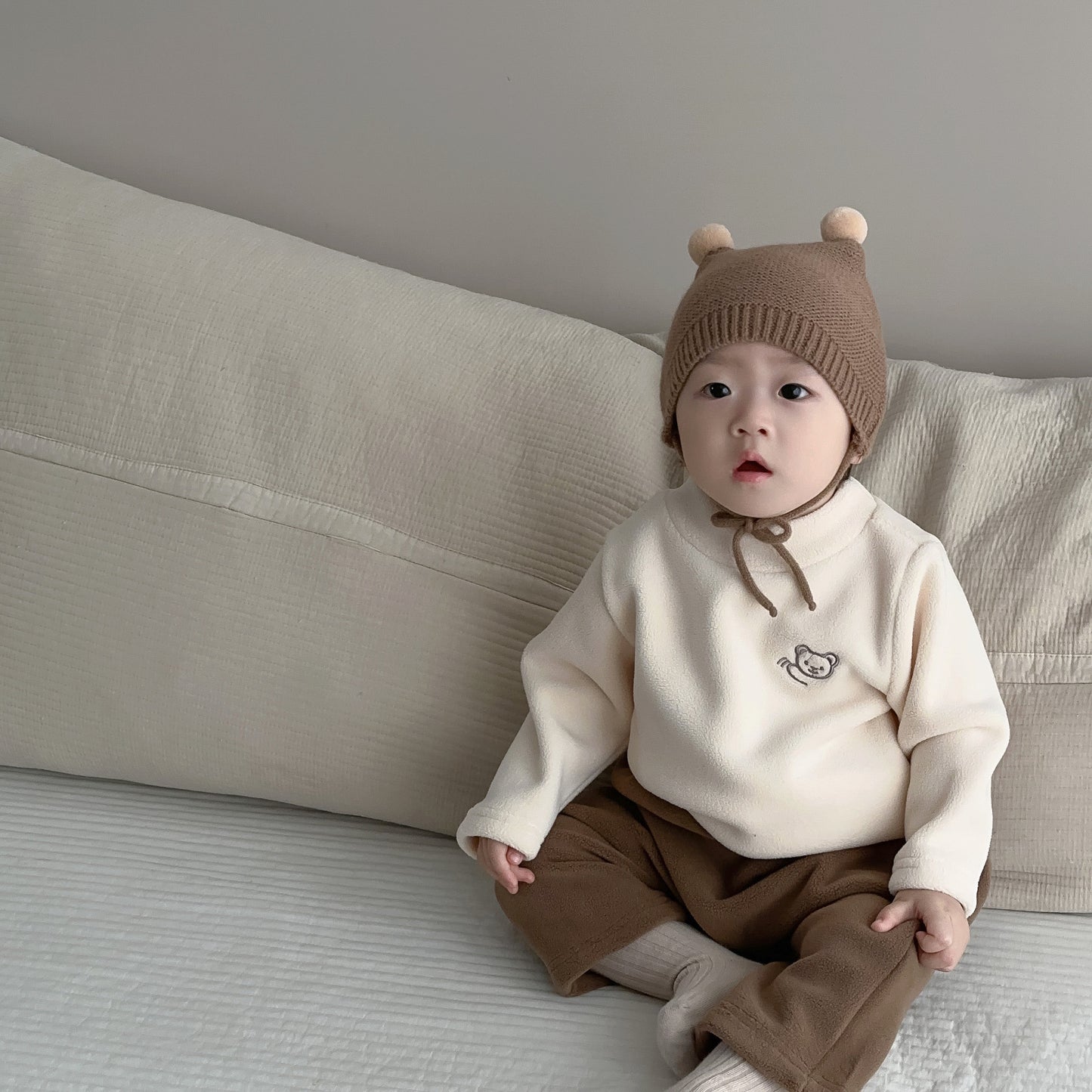 【BABY&KID】カジュアルクマロゴオシャレトレーナーSK11535