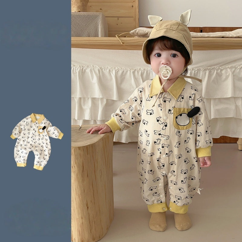 【BABY】わんちゃん総柄カバーオールSK104416