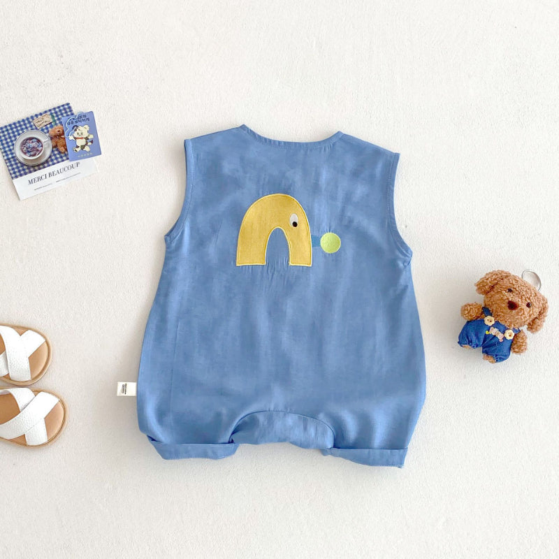 【BABY】夏新作 刺繍カートゥーンロンパースSK070102