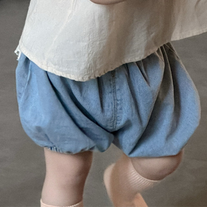【BABY】夏新作 フリルブラウス、デニムショートパンツSK092220