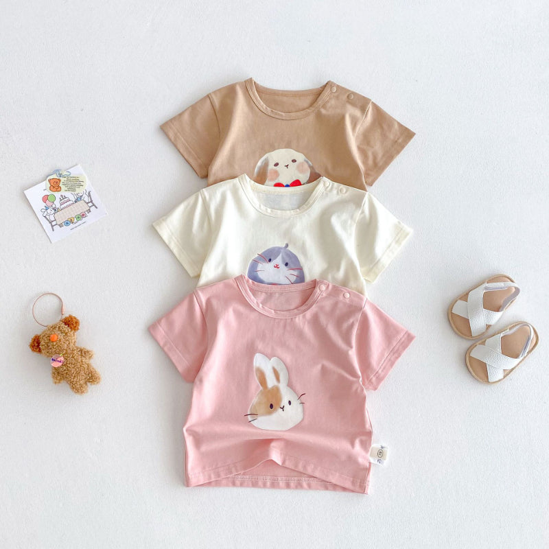【BABY&KID】夏新作 アニマルプリント半袖シャツSK072002
