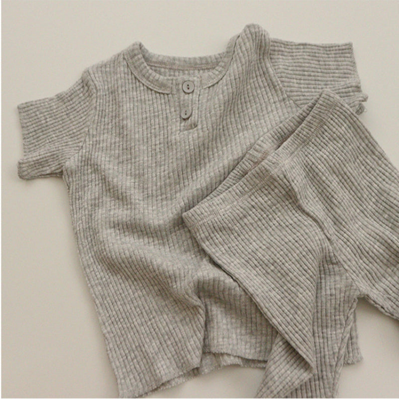 【BABY&KID】夏新作 無地リブセットアップSK091206