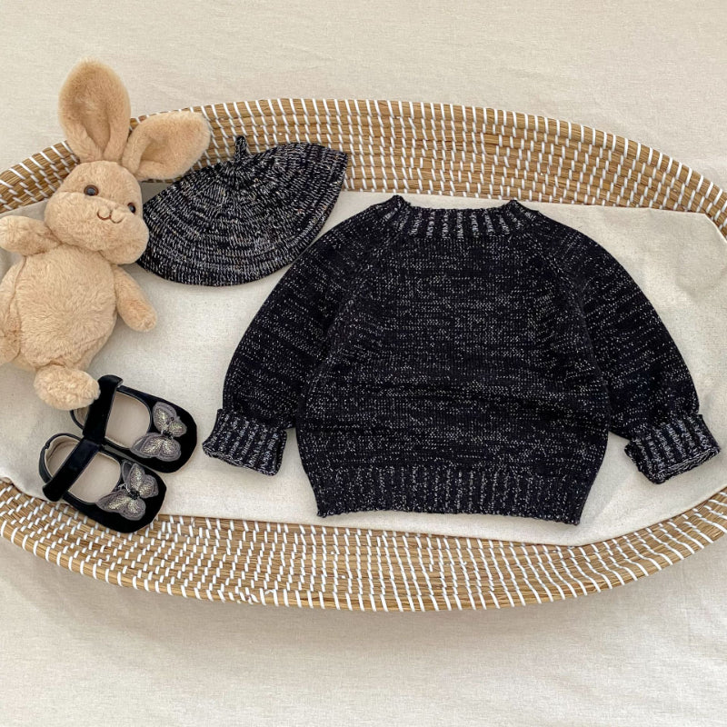 【BABY&KID】立体刺繍クルーネックプルオーバーニットSK100630