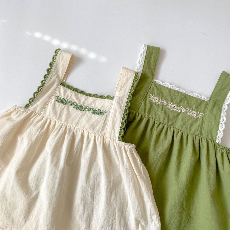 【BABY】夏新作 無地刺繍セットアップSK091327