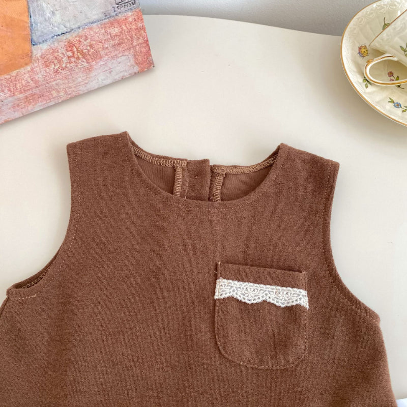 【BABY&KID】フリルヘムベスト&パンツ、長袖TシャツSK092728