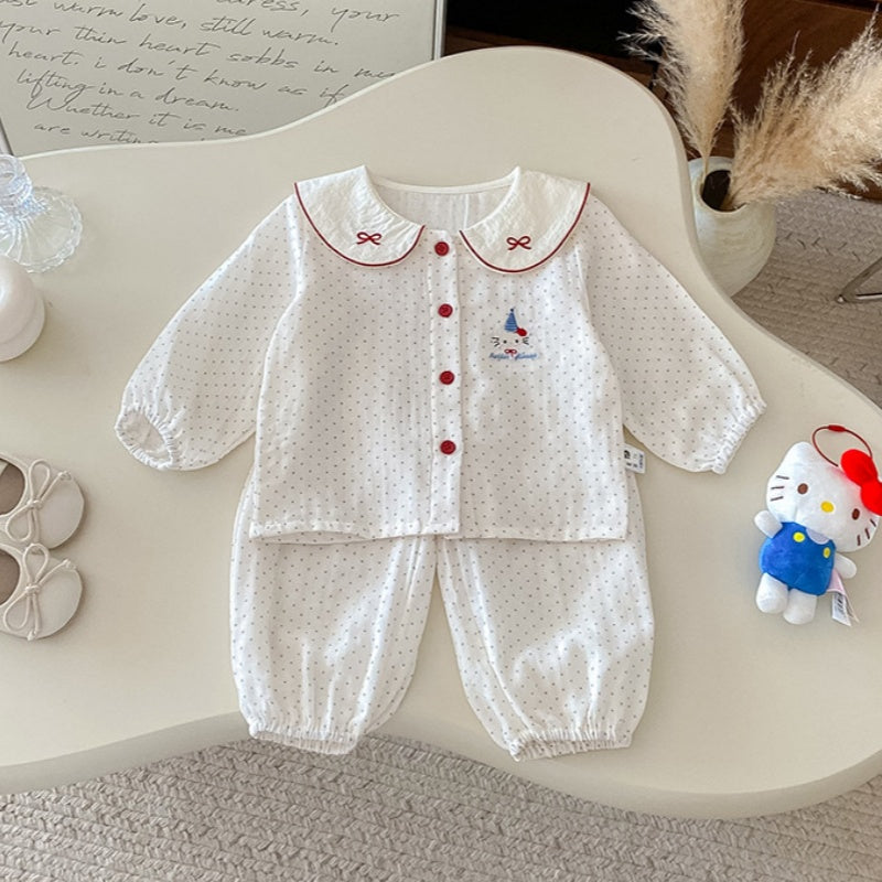 【BABY】ドット、蝶結びセットアップSK100524