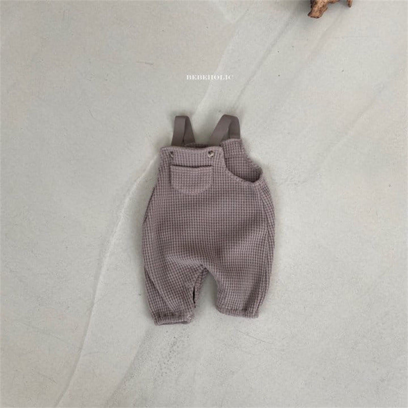 【BABY】韓国風 ビッグポケットサロペットSK031420
