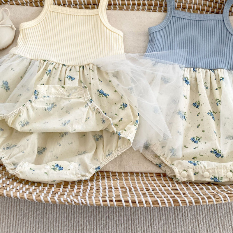 【BABY】夏新作 メッシュロンパース&カーディガンセットアップSK071908