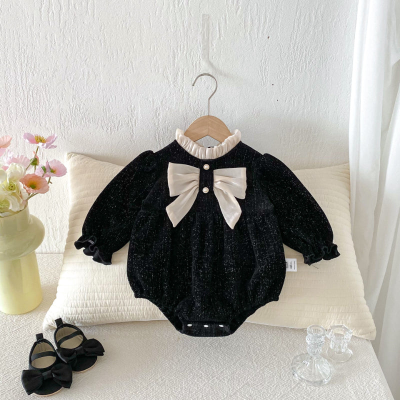 【BABY】シャネル風リボンロンパースSK102312