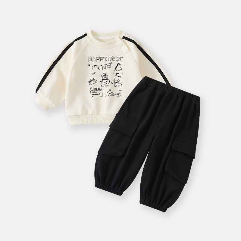 【BABY】カートゥーンスウェットセットアップSK103418