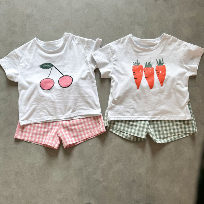 【BABY&KID】夏新作 フルーツプリントセットアップSK063006