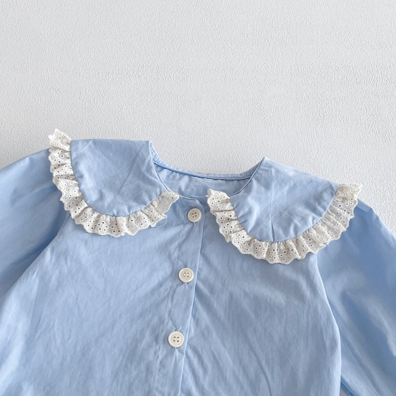 【BABY&KID】花柄サロペットスカート&ガールシャツSK092434