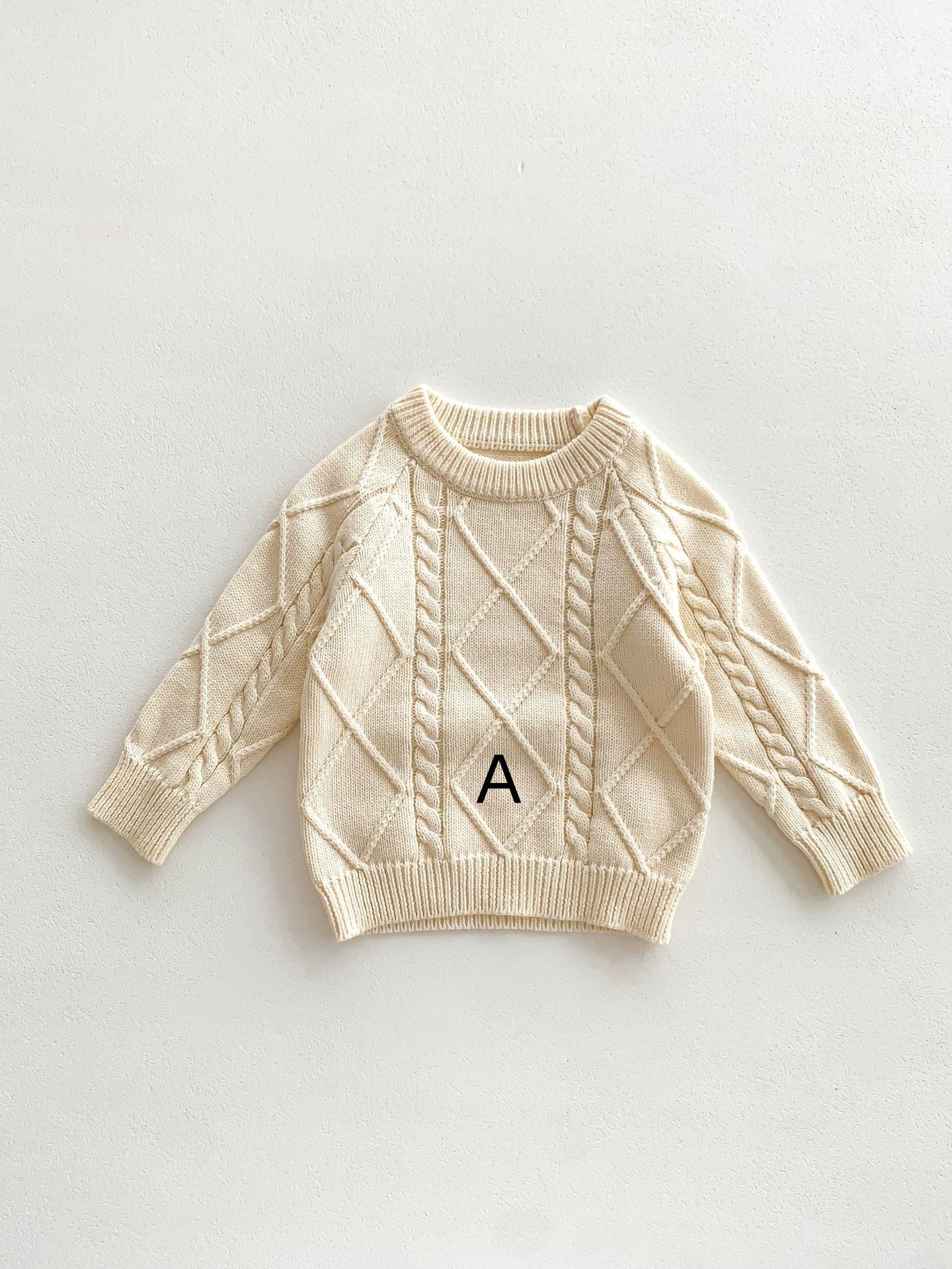 【BABY&KID】ケーブル編みニットサロペット、セーターSK022406