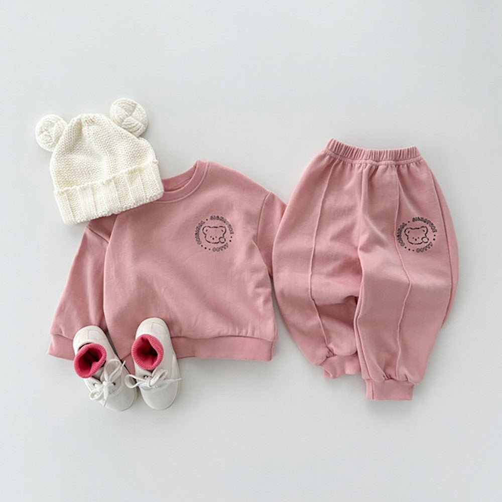 【BABY&KID】カートゥーンクマ可愛いセットアップSK023104