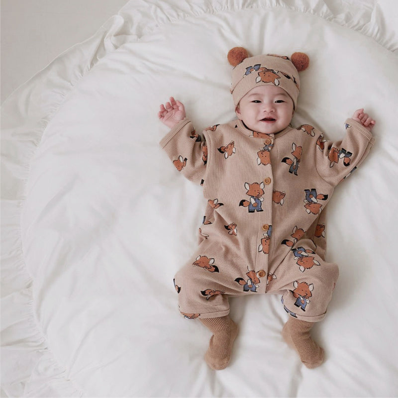 【BABY】ワッフル地キャラクターカバーオールSK101504