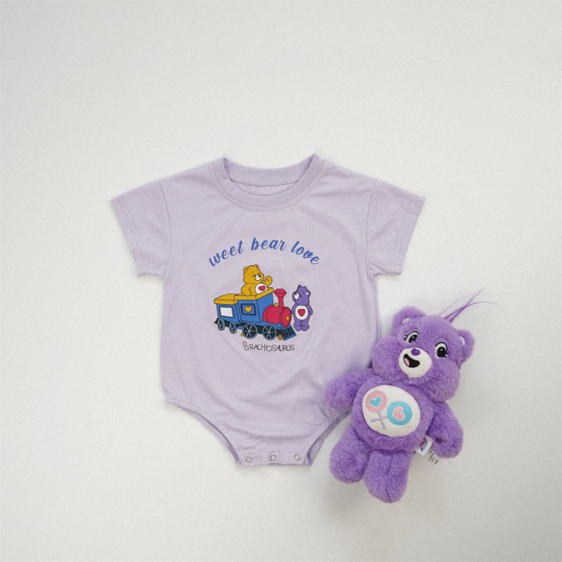 【BABY】夏新作 LOVE BEARSロンパースSK082201