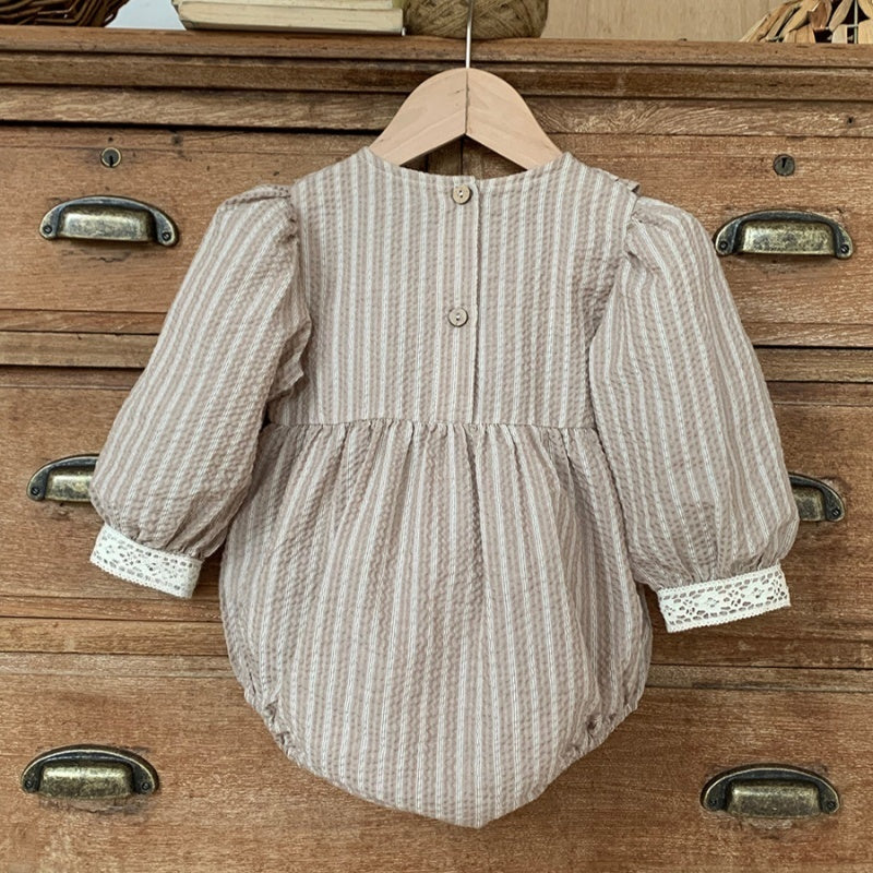 【BABY-予約限定】おしゃれストライプロンパースSK101209