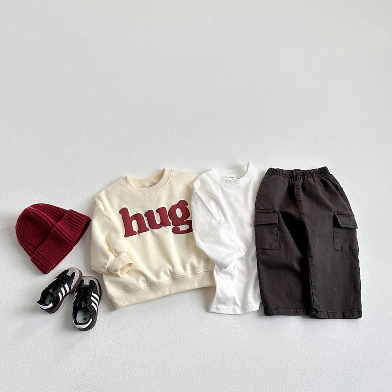 【BABY&KID】HUGロゴクルーネックスウェットSK101552