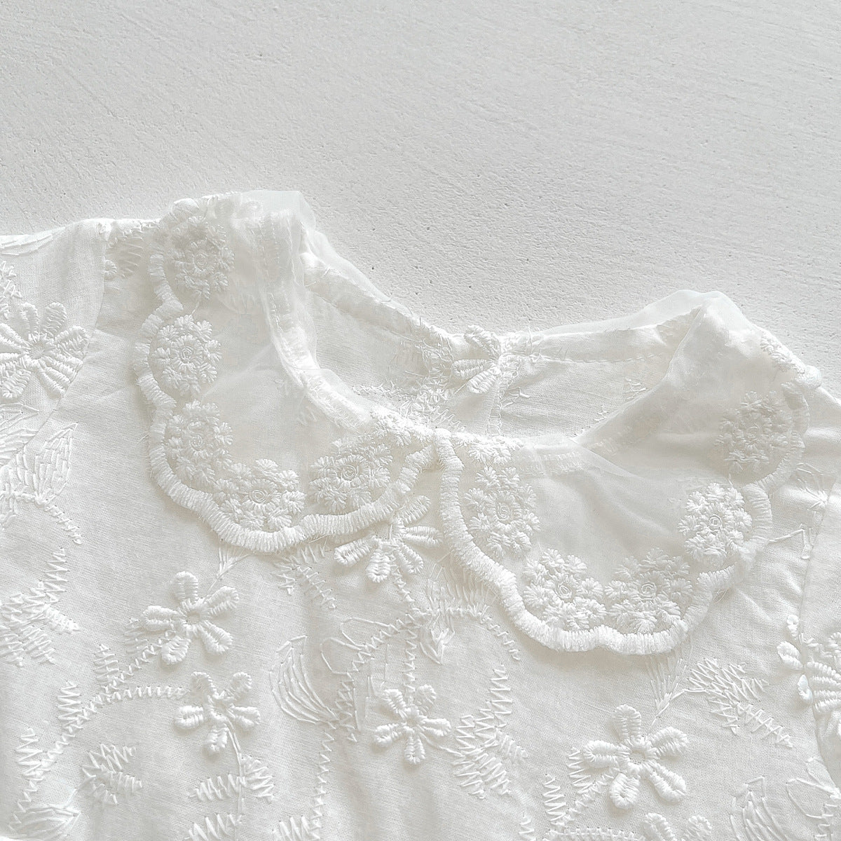 【BABY】夏新作 レース刺繍プリンセスロンパースドレス&帽子SK061820