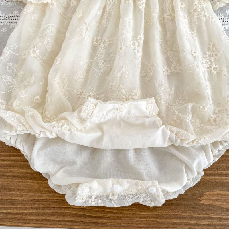 【BABY】夏新作 ジャガード刺繍ロンパースSK081603