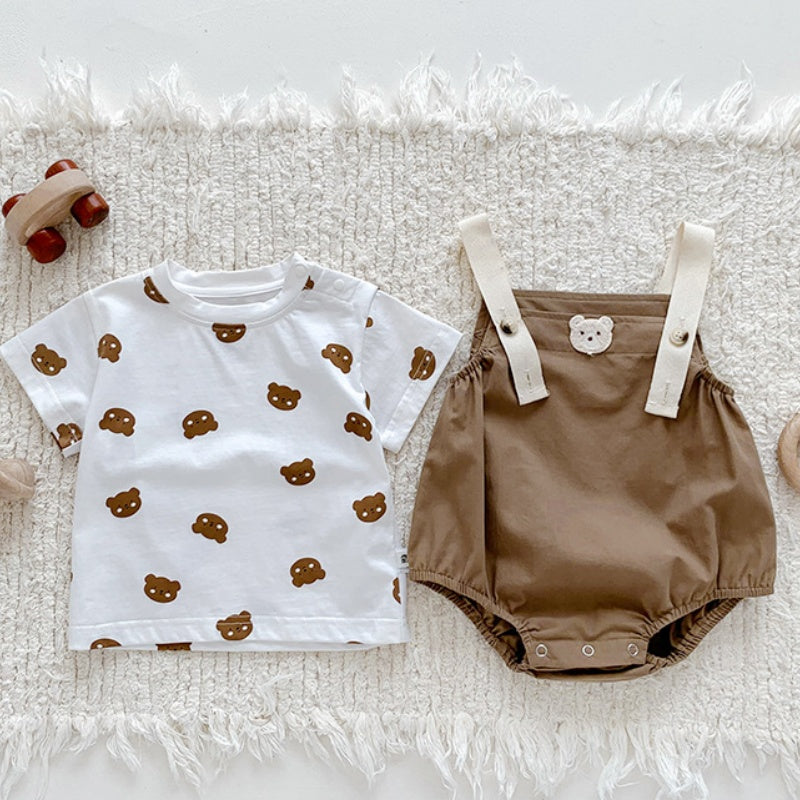 【BABY】夏新作 くまロンパース&くまTシャツSK091816