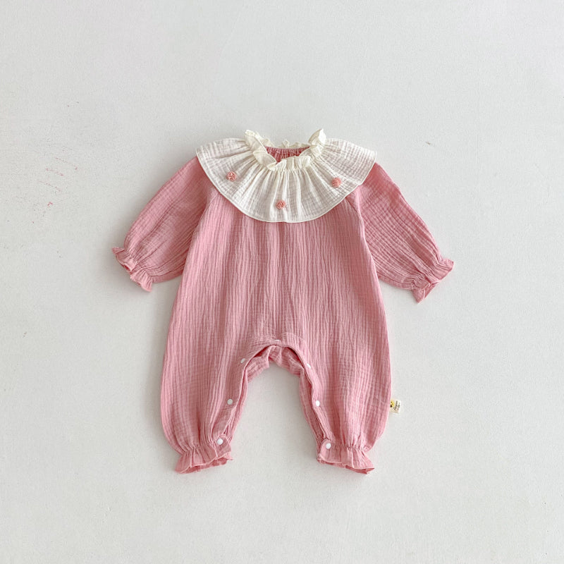 【BABY】長袖ガーゼカバーオールSK092305