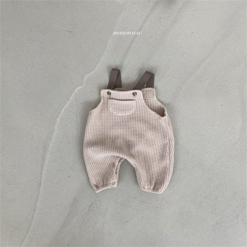 【BABY】韓国風 ビッグポケットサロペットSK031420