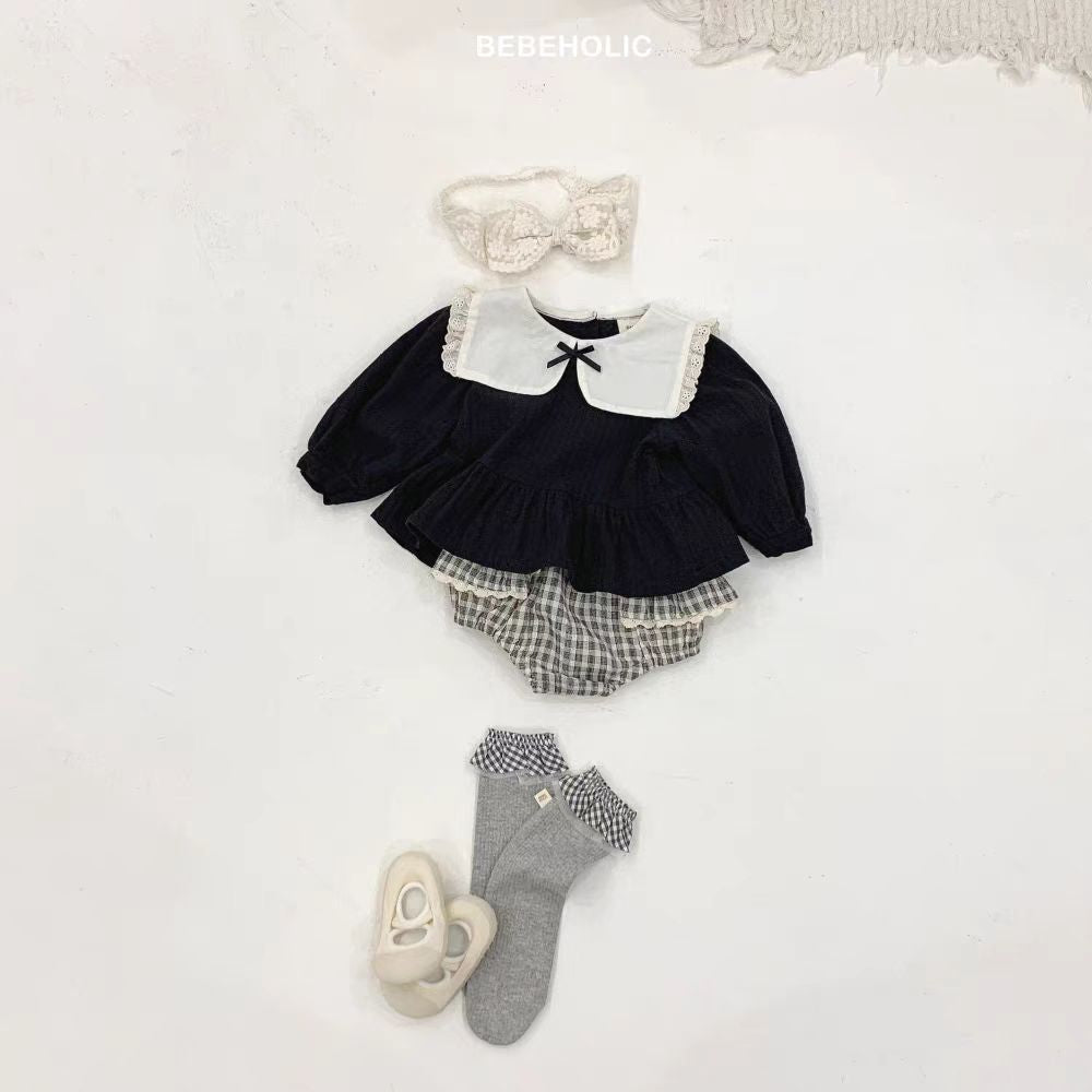 【BABY】襟付きフリルヘムおしゃれベビーシャツSK062110