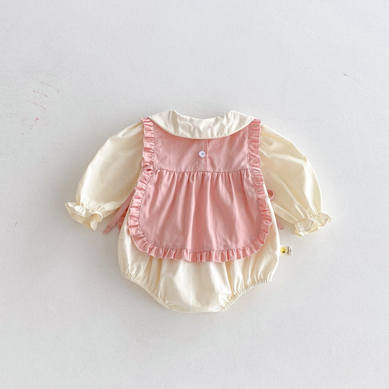 【BABY】ドールカラーロンパース&うさぎタンクトップセットSK092306