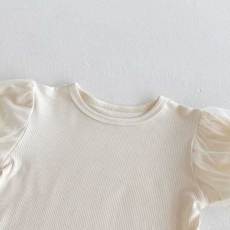 【BABY】夏新作 プリンセス風半袖ロンパース&TシャツSK081715