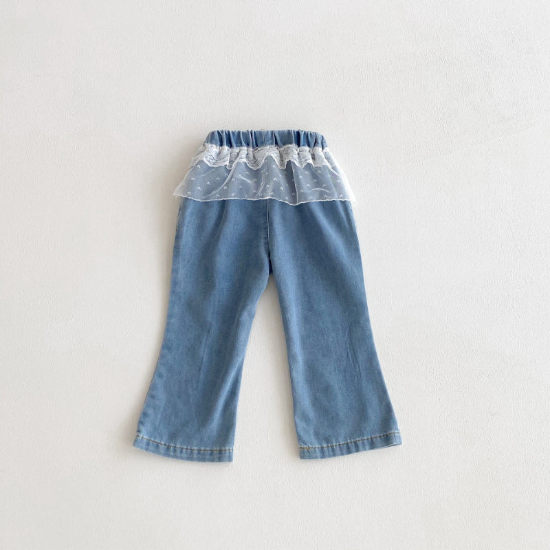 【BABY&KID】レース付きデニムパンツSK100746