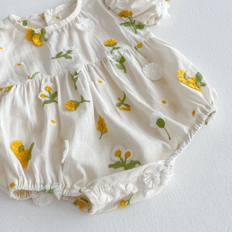【BABY】夏新作 デイリー刺繍ロンパースSK061815