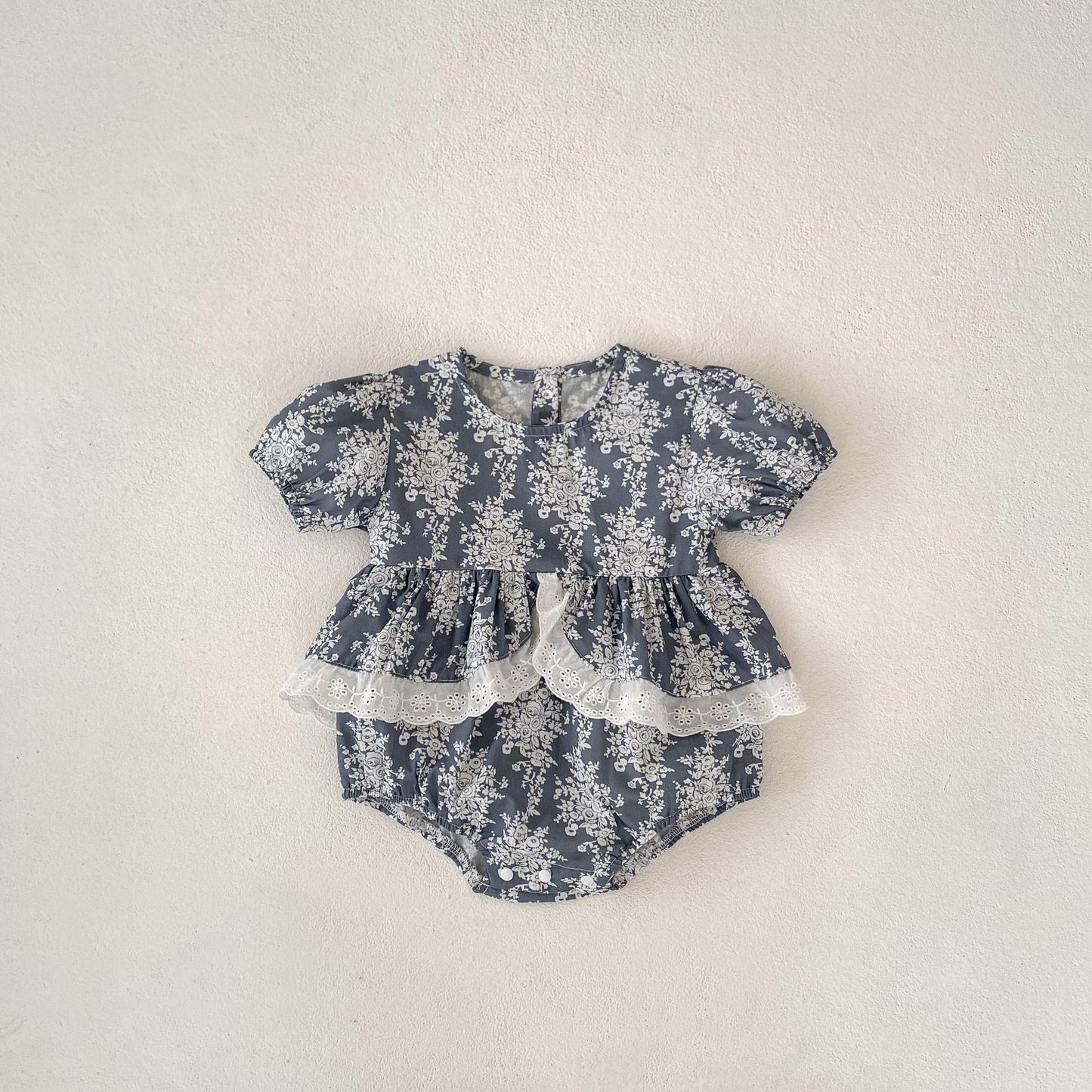 【BABY】夏新作 コットンフローラルレースロンパーSK0631015