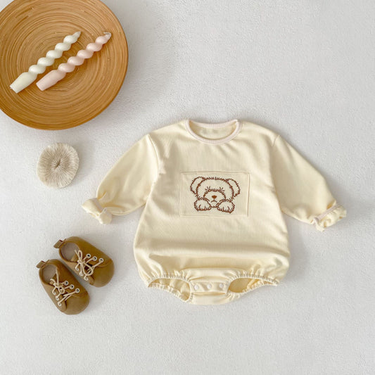【BABY】かわいいくまさん長袖ロンパースSK093003